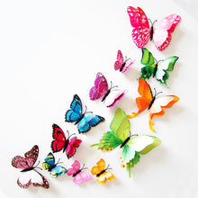 Load image into Gallery viewer, 12pcs/lot 3D Double Layer Decorative Butterfly